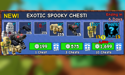 Grow a Garden Exotic Spooky Chesti - 10 chest 1699
