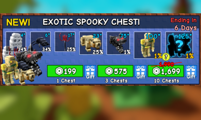 Grow a Garden Exotic Spooky Chesti - 3 chest 575