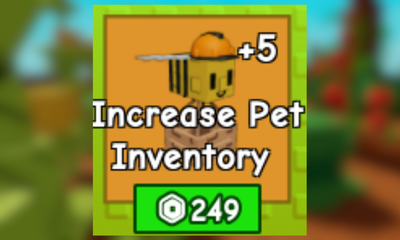 Grow a Garden Increase Pet Inventory 249
